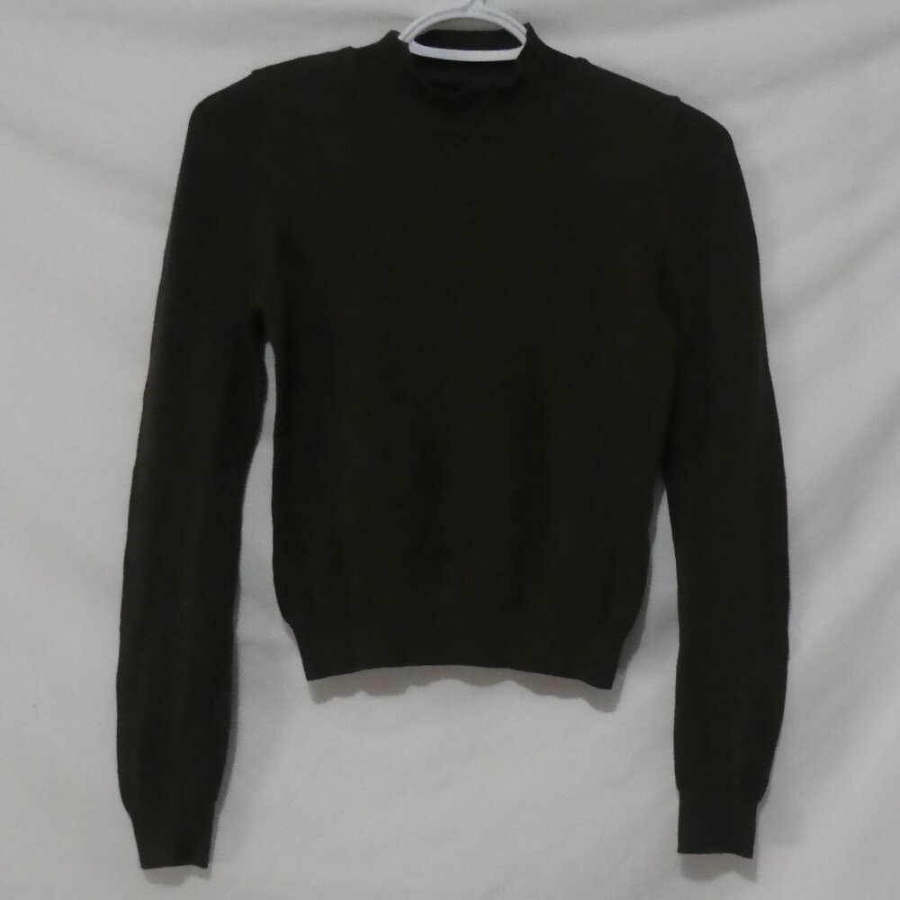 FOREVER 21 | small | Olive Green Mock Neck Long Sleeve Knit Sweater | GUC